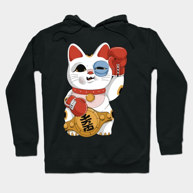 Lucky Cat Champion Hoodie by ppmid